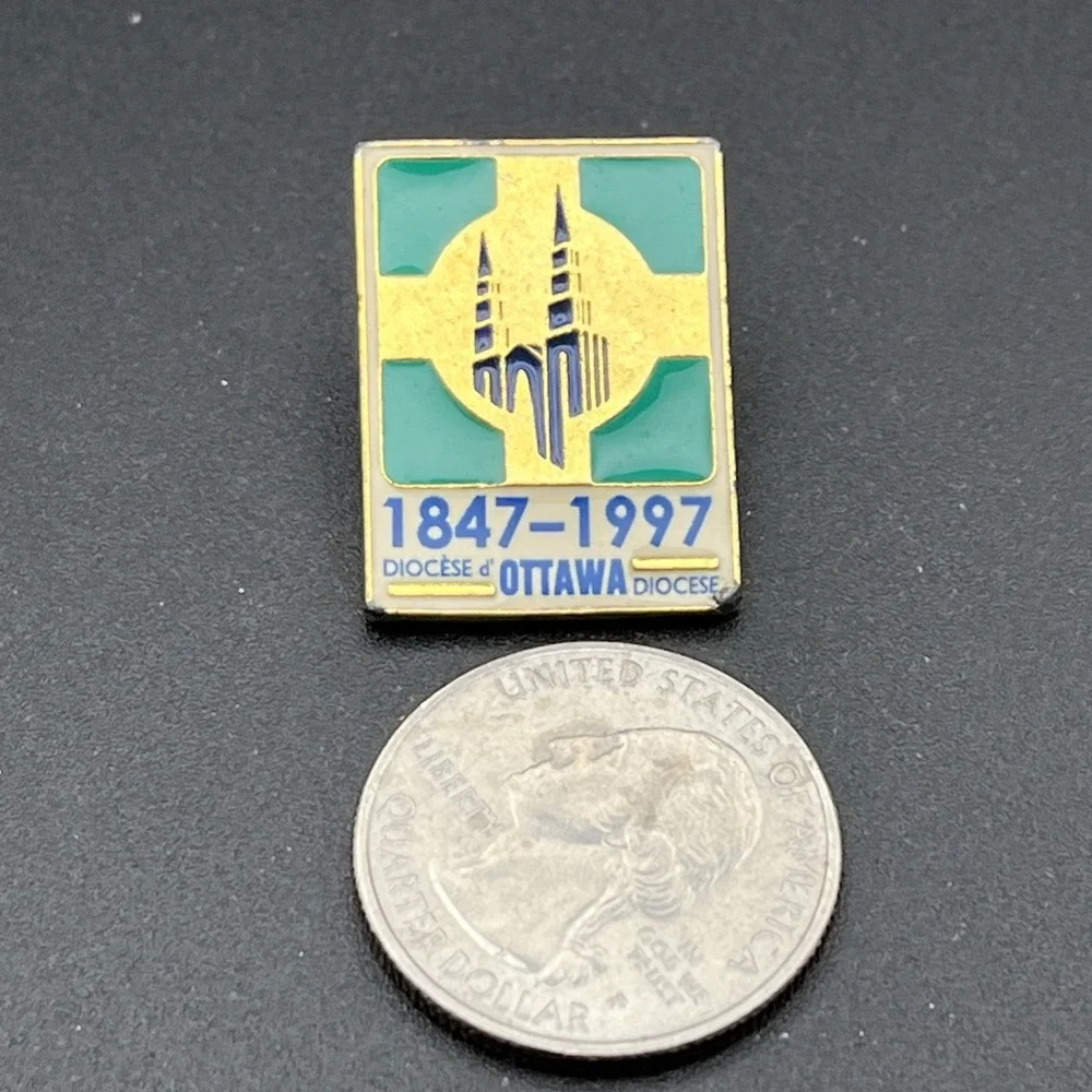 Diocese Of Ottawa Canada 150th Anniversary Religion Lapel Hat Pin‎